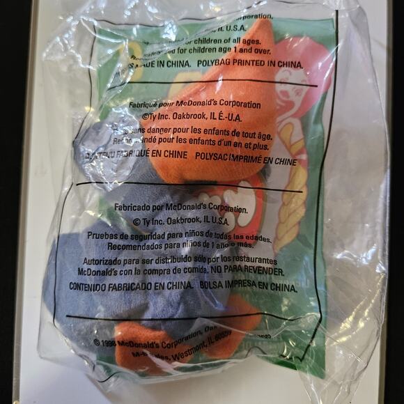 1998 McDonalds TY Teenie Beanie Babies Scoop 8 New in Package - Picture 2 of 2